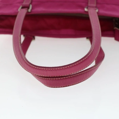 Shop Prada Tessuto Pink Synthetic Tote Bag ()