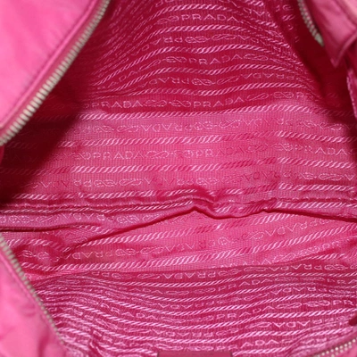 Shop Prada Tessuto Pink Synthetic Tote Bag ()