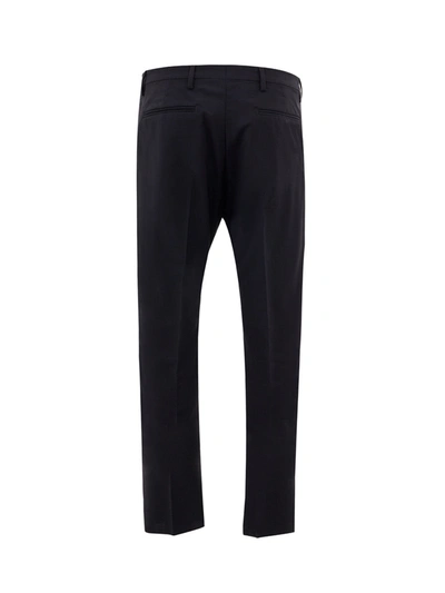 Shop Valentino Tailored Wool Blend Blue Men's Trousers