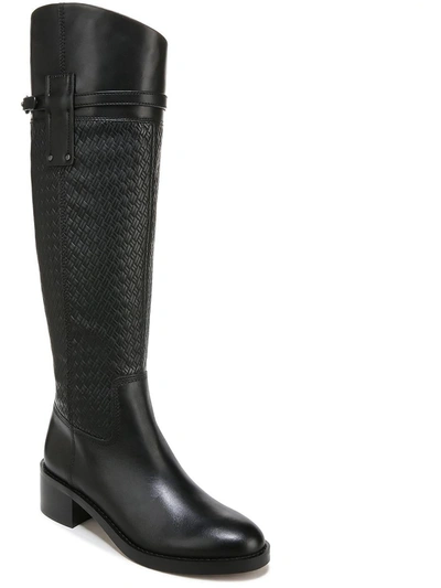 Shop Franco Sarto Colttall Womens Leather Tall Knee-high Boots In Black