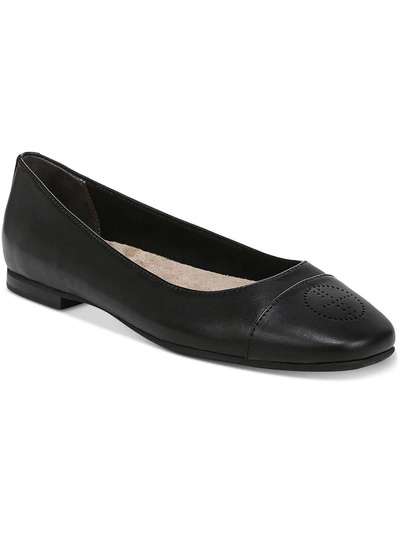 Shop Giani Bernini Aerinn Womens Leather Padded Insole Ballet Flats In Black