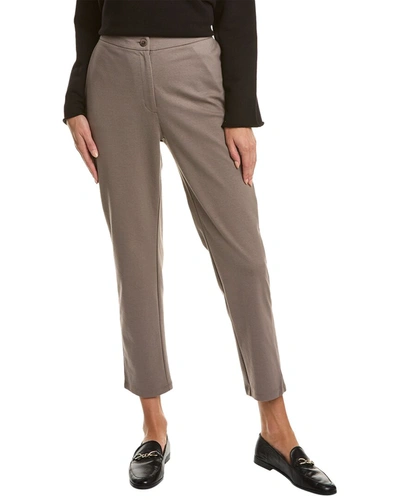 Shop Eileen Fisher High-waist Ankle Pant In Brown