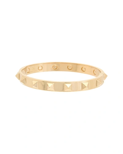 Shop Valentino Rockstud Bangle Bracelet In Gold