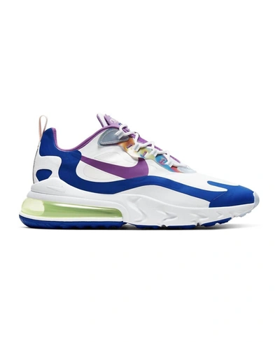 Shop Nike Men's Air Max 270 React Easter Sneaker In White/purple Nebula In Multi