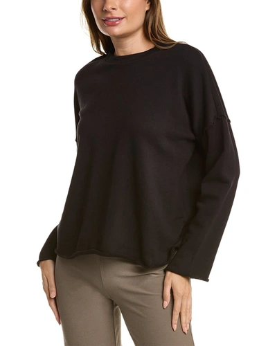 Shop Eileen Fisher High Neck Boxy Top In Black