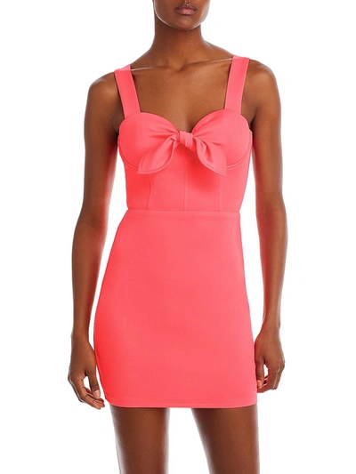 Shop Fore Womens Knot-front Mini Bodycon Dress In Pink