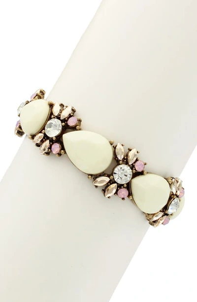 Shop Olivia Welles Vera Stone Bracelet In Beige