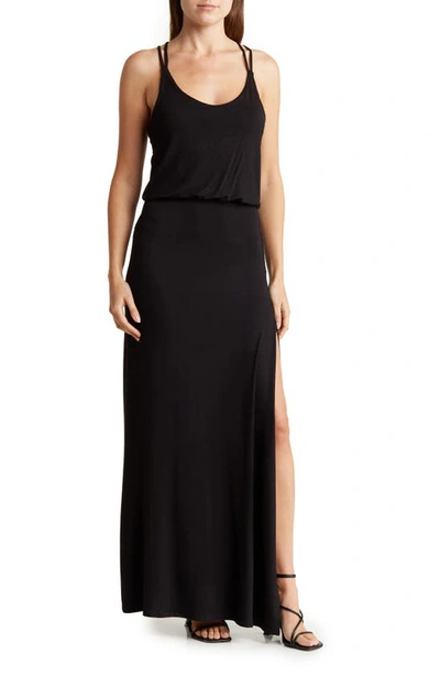 Shop Go Couture Crossback Maxi Dress In Black