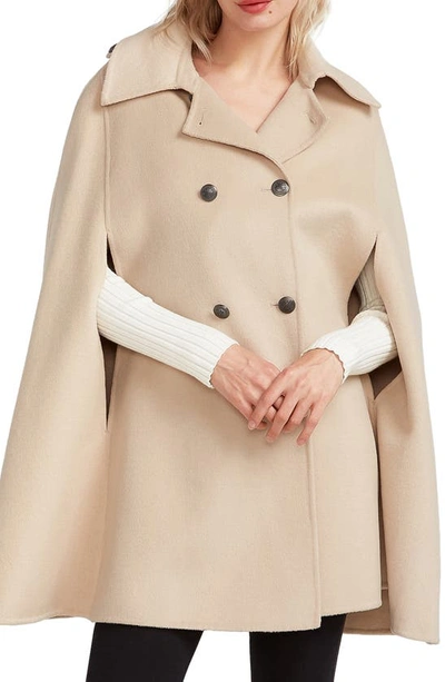 Belle & Bloom On My Mind Wool Blend Cape - Pale Oat