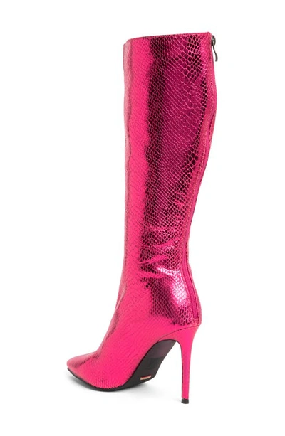 Shop Billini Edelin Knee High Stiletto Boot In Raspberry Scale