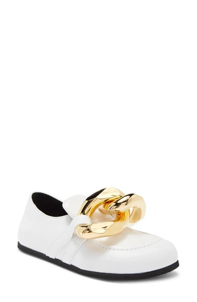 Shop Jw Anderson Chain Link Loafer In White
