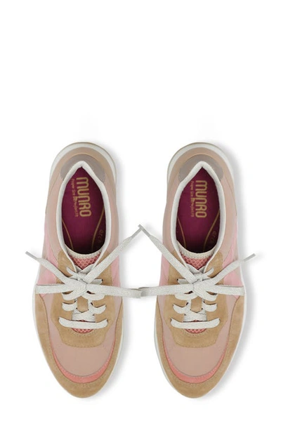 Shop Munro Piper Sneaker In Dusty Rose/ Camel/ Pink Combo
