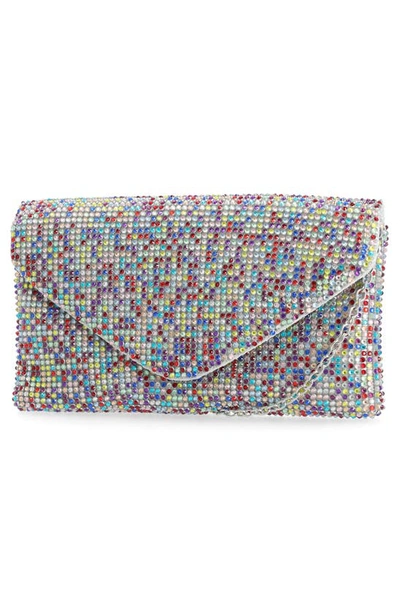 Shop Jessica Mcclintock Irene Embellished Chain-strap Clutch Handbag In Bright Multi