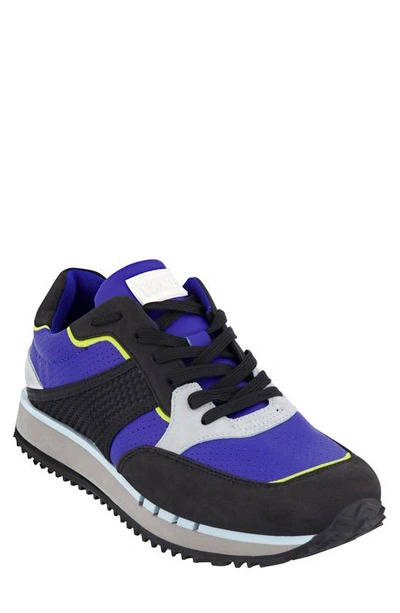 Shop Dkny Mixed Media Sneaker In Blue