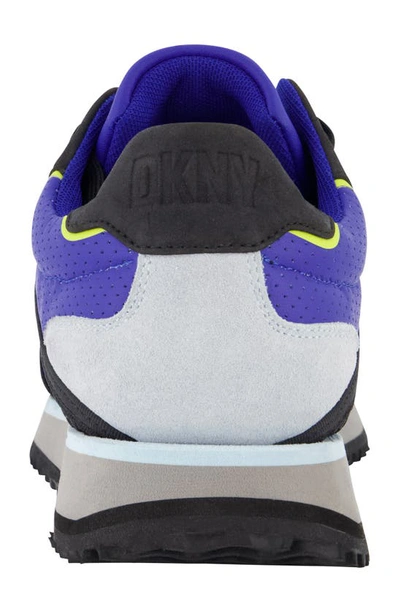 Shop Dkny Mixed Media Sneaker In Blue