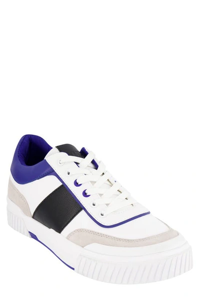 Shop Dkny Colorblock Sneaker In White/ Blue