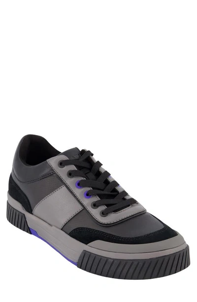 Shop Dkny Colorblock Sneaker In Black/ Grey