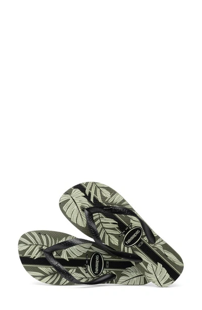 Shop Havaianas Aloha Flip Flop In Moss