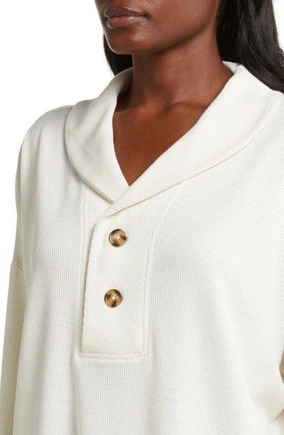 Shop Honeydew Intimates Off The Clock Pajama Sweater In Ivory