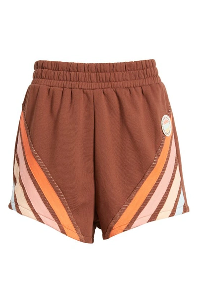 Rip Curl Trails Fleece Shorts In Brown