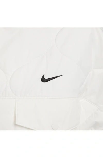 Shop Nike Sportswear Essentials Quilted Jacket In Sail/ Black