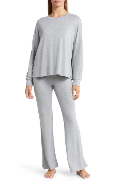 Shop Honeydew Intimates Unplugged Sweatshirt Pajamas In Heather Grey