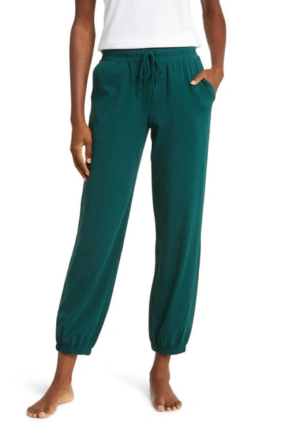 Shop Honeydew Intimates Mantra Organic Cotton Drawstring Joggers In Thyme