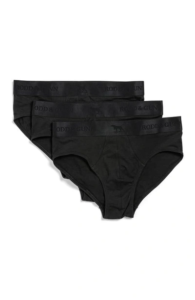 Shop Rodd & Gunn 3-pack Gunn Shy Briefs In Black