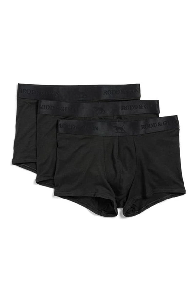 Shop Rodd & Gunn 3-pack Big Gunn's Trunks In Black