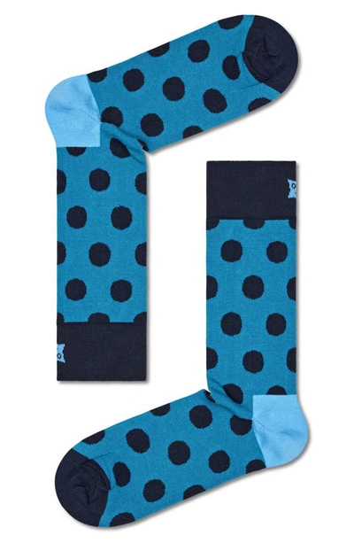 Shop Happy Socks Assorted 4-pack Moody Crew Socks Gift Set In Navy