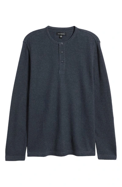 Shop Treasure & Bond Double Knit Henley In Navy India Ink