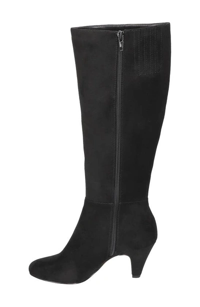 Shop Bella Vita Corinne Knee High Boot In Black Suede
