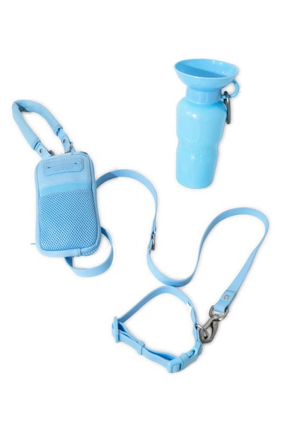 Shop Springer Dog Walk Bag & 22 Oz. Water Bottle Set In Sky Blue
