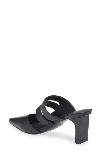 Shop Koko + Palenki Century Pointed Toe Mule In Black Leather