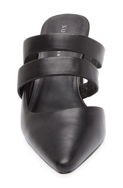 Shop Koko + Palenki Century Pointed Toe Mule In Black Leather