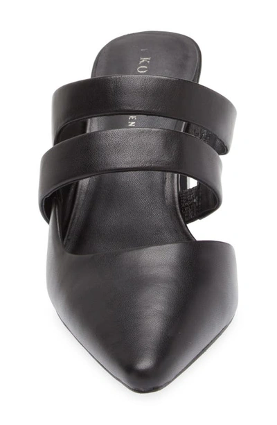 Koko + Palenki Century Pointed Toe Mule In Black Leather