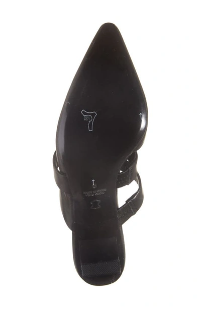 Shop Koko + Palenki Century Pointed Toe Mule In Black Leather