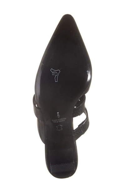 Koko + Palenki Century Pointed Toe Mule In Black Leather