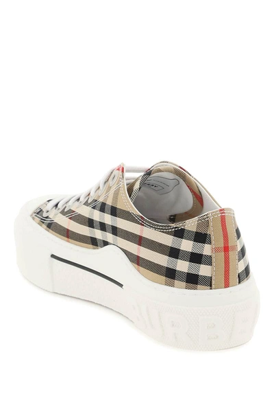 Shop Burberry Vintage Check Low Sneakers In Multicolor