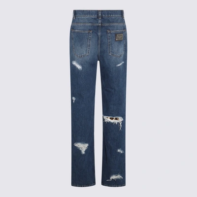 Shop Dolce & Gabbana Blue Cotton Jeans In Denim
