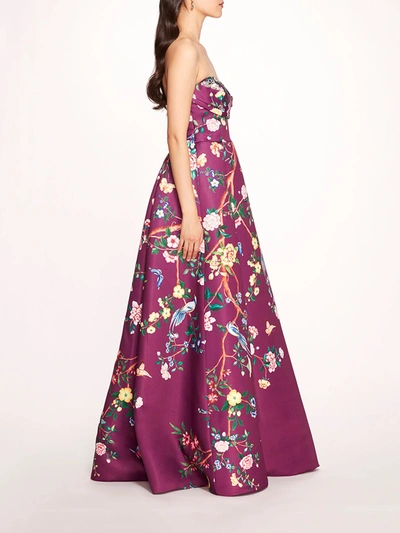 Shop Marchesa Paradise Ball Gown In Amethyst Combo