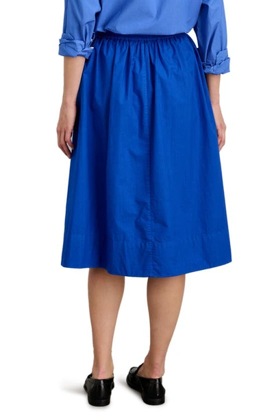 Shop Alex Mill Poplin Midi Skirt In Lapis Blue