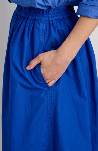 Shop Alex Mill Poplin Midi Skirt In Lapis Blue