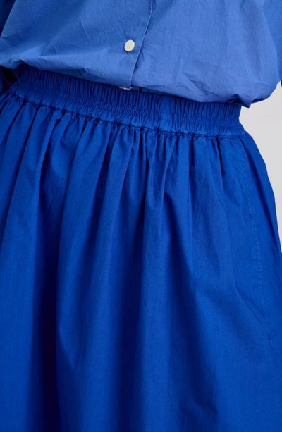 Shop Alex Mill Poplin Midi Skirt In Lapis Blue