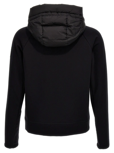 Shop Moncler Bimaterial Caridgan Sweater, Cardigans Black