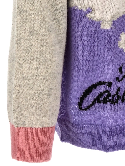 Shop Kidsuper Intarsia Sweater Sweater, Cardigans Purple