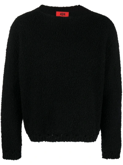 Shop 424 Wool Sweater In Black