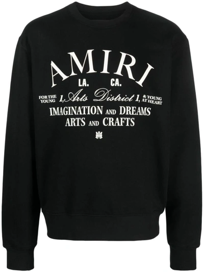 Shop Amiri Cotton Sweatshirt In Black