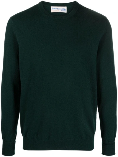 Shop Ballantyne Cashmere Sweater In Green