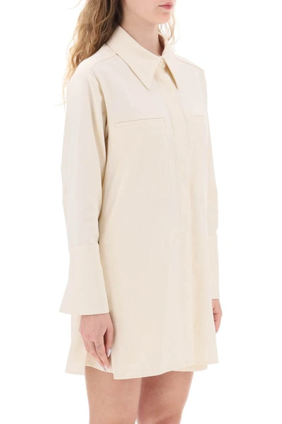 Shop By Malene Birger 'mallega' Long Overshirt In Beige